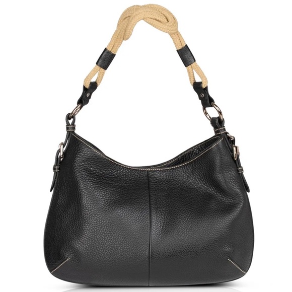 Authentic PRADA Vitello Daino Black Rope Knot Hobo - Picture 3 of 14